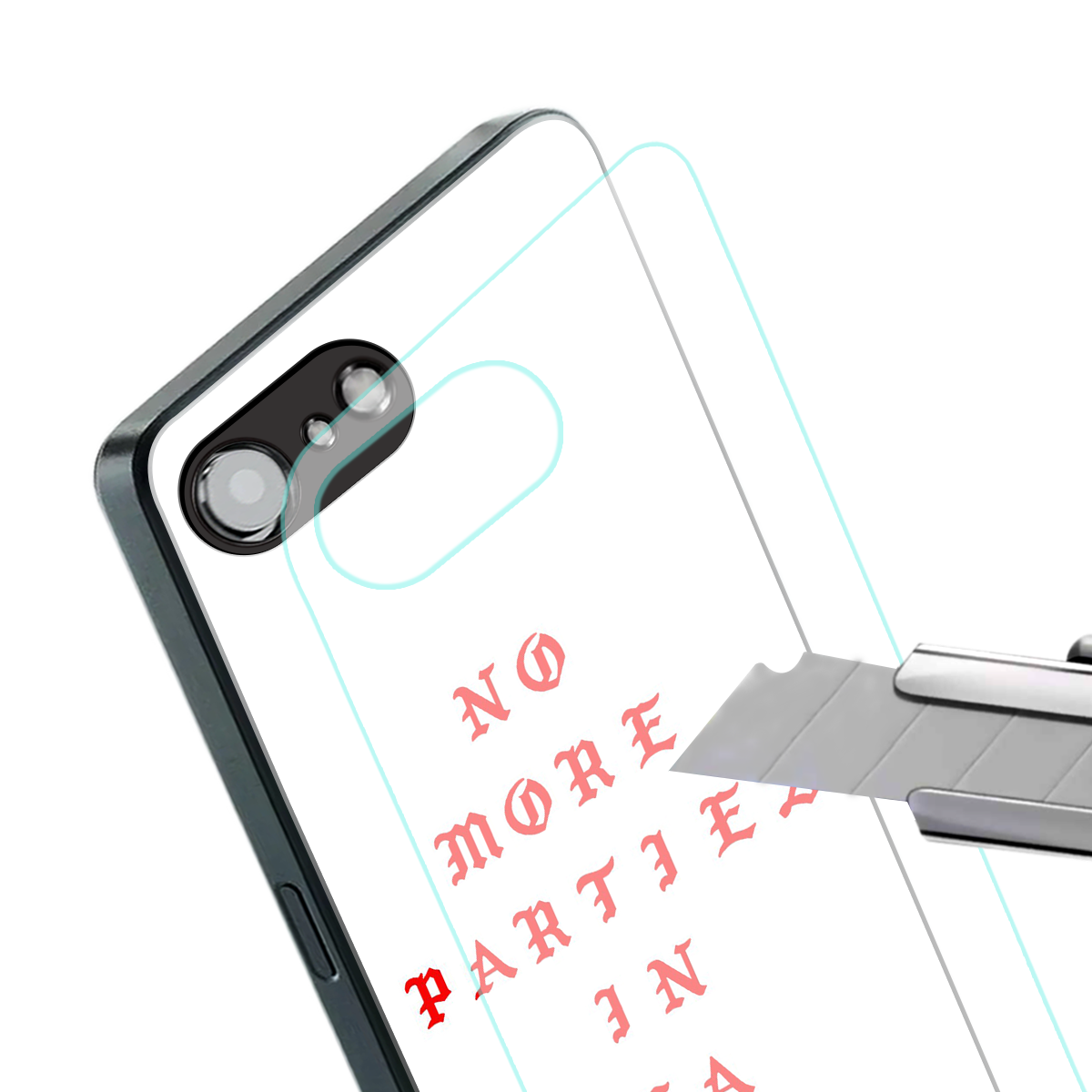 no more parties in la back phone cover | glass case for iphone 16e