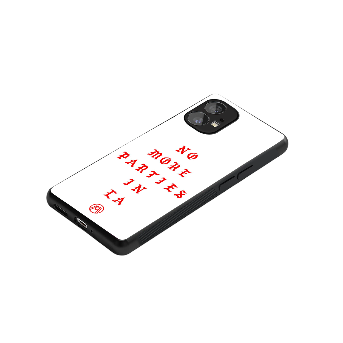 no more parties in la back phone cover | glass case for nothing phone 1