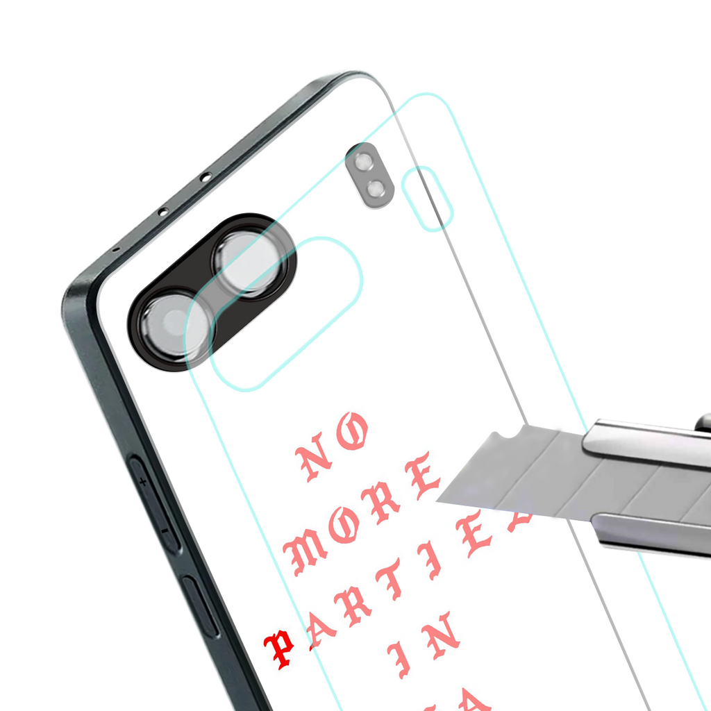 no more parties in la back phone cover | glass case for oneplus nord 4