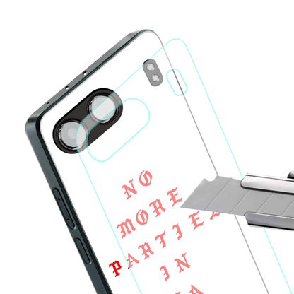 no more parties in la back phone cover | glass case for oneplus nord 4