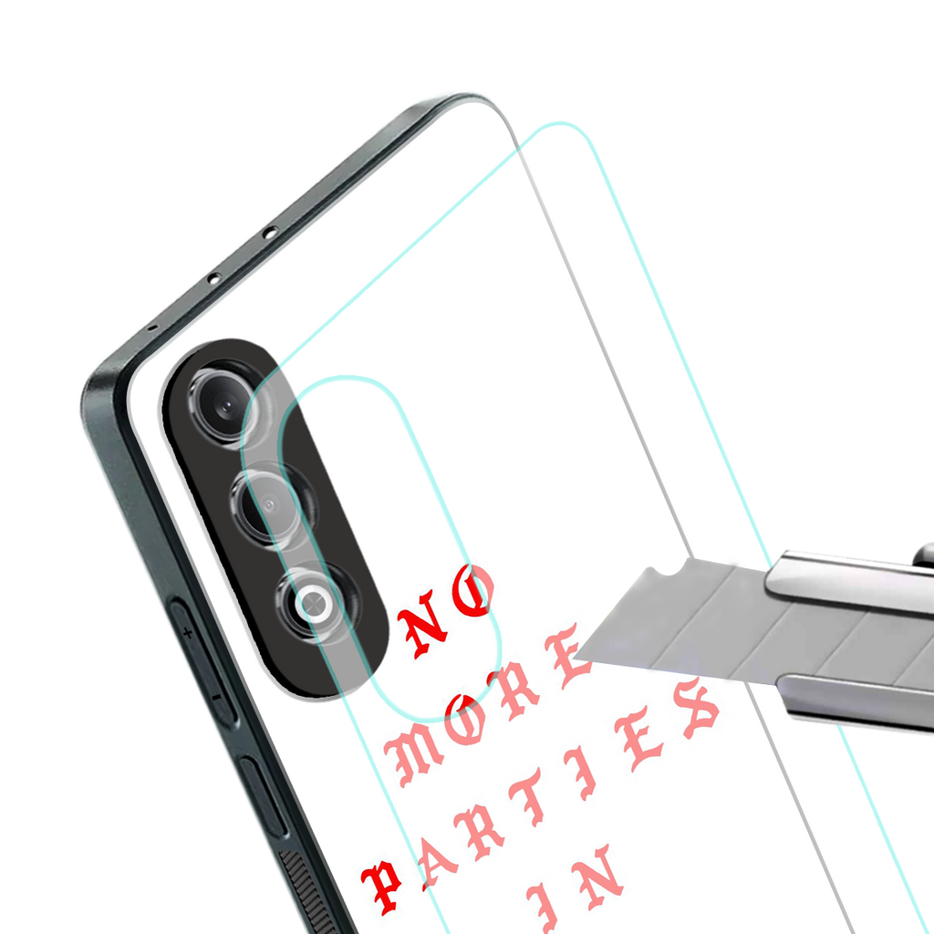no more parties in la back phone cover | glass case for oneplus nord ce 4
