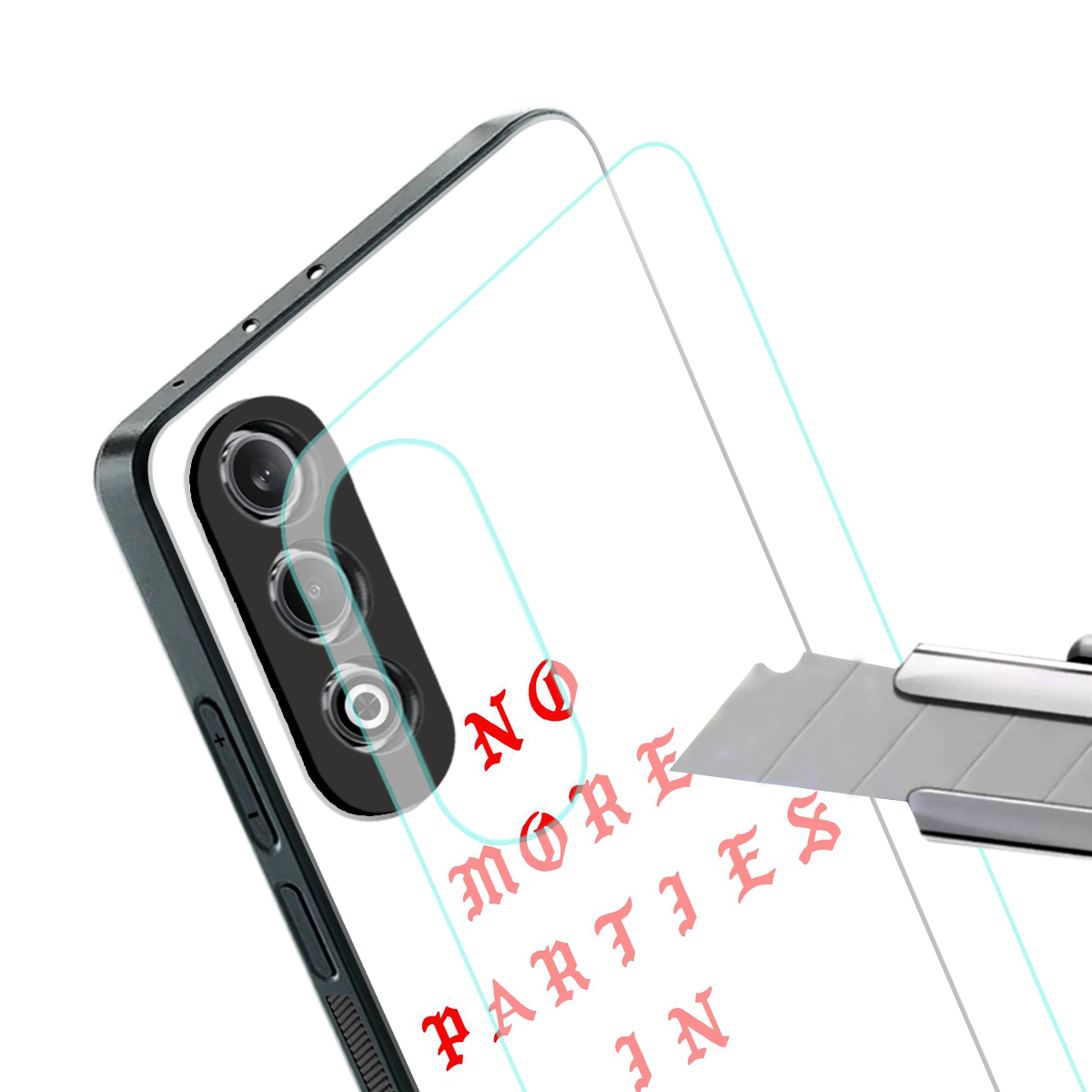 no more parties in la back phone cover | glass case for oneplus nord ce 4