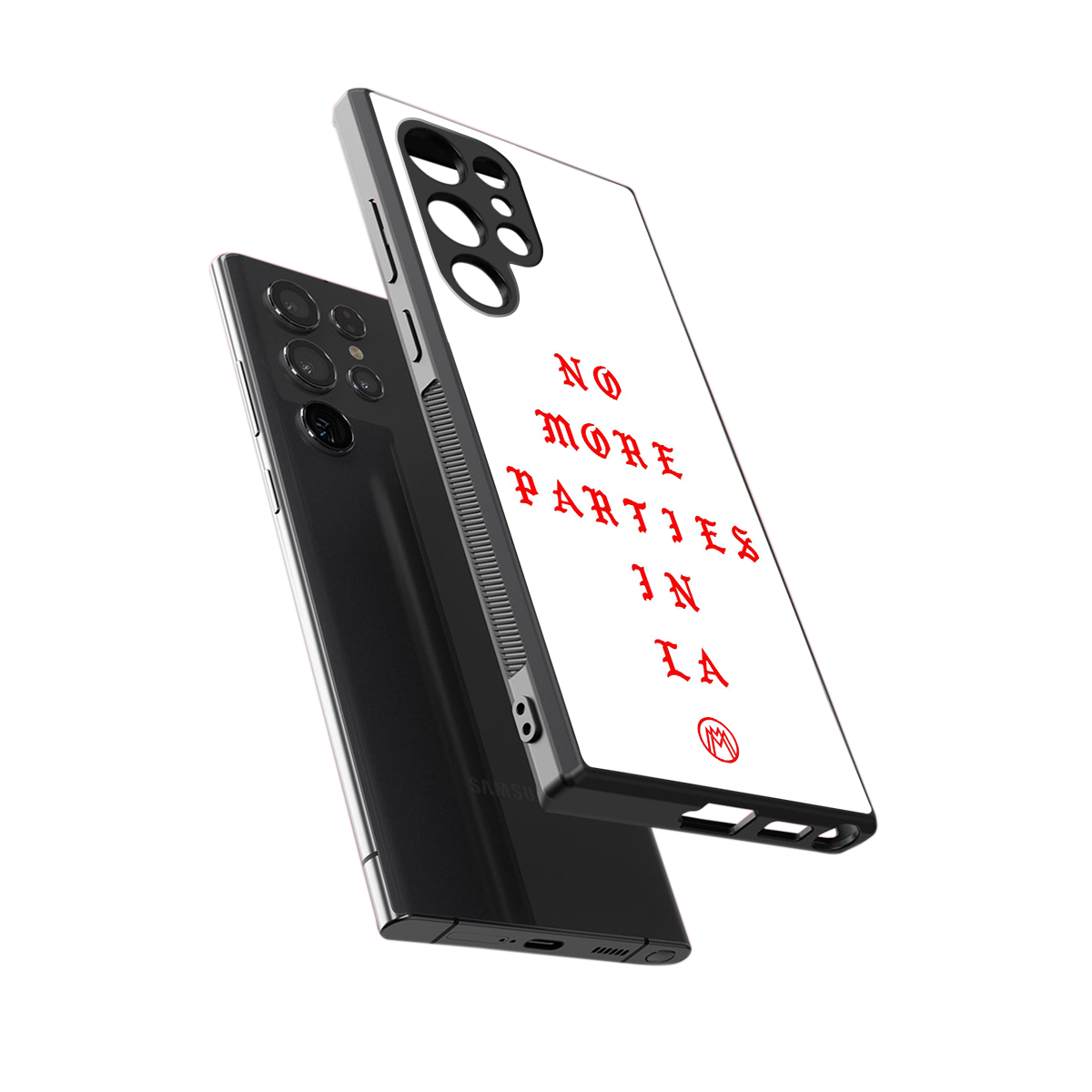 no more parties in la back phone cover | glass case for samsung galaxy s23 ultra