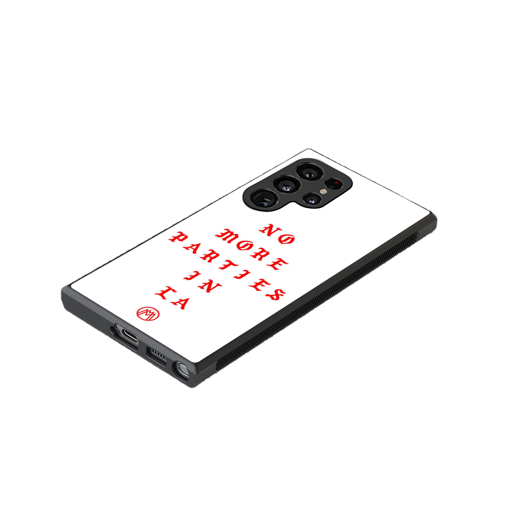 no more parties in la back phone cover | glass case for samsung galaxy s23 ultra
