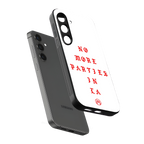 no more parties in la back phone cover | glass case for samsung galaxy s24 fe