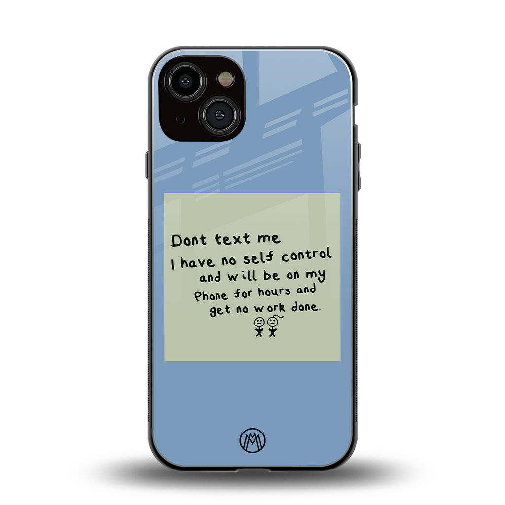 no self control back phone cover | glass case for iphone 13