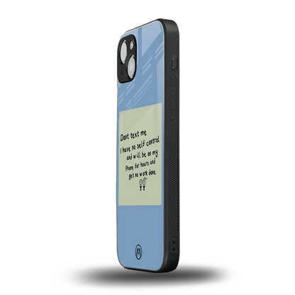 no self control back phone cover | glass case for iphone 15 plus