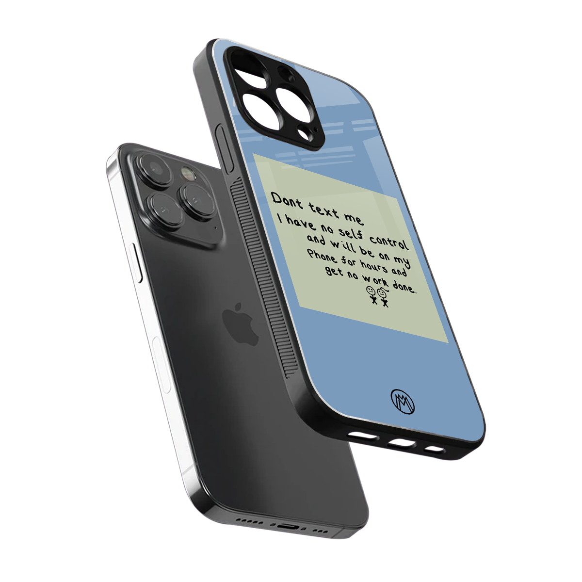 no self control back phone cover | glass case for iphone 15 pro max