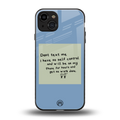 no self control back phone cover | glass case for iphone 15
