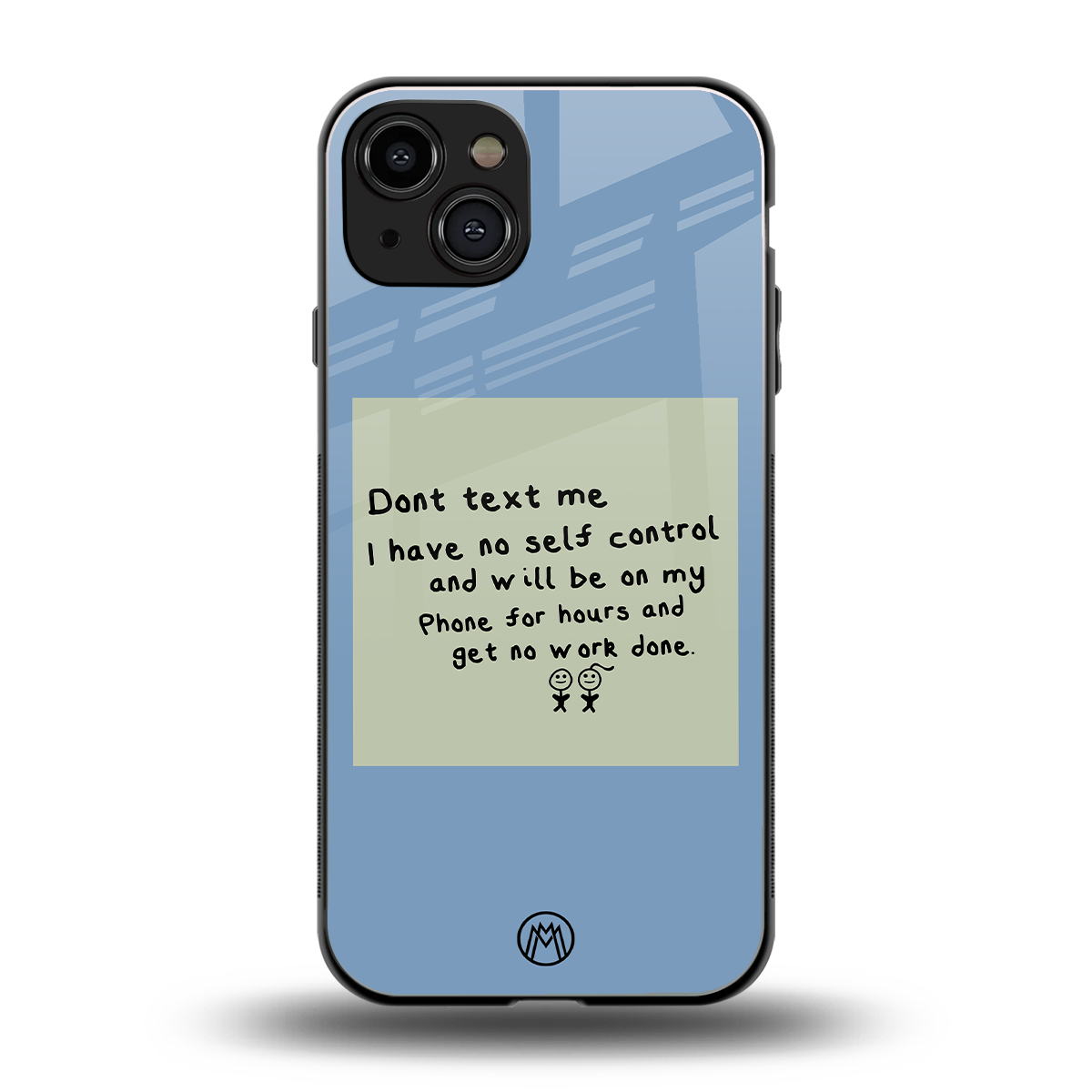no self control back phone cover | glass case for iphone 15