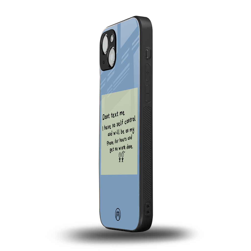 no self control back phone cover | glass case for iphone 15