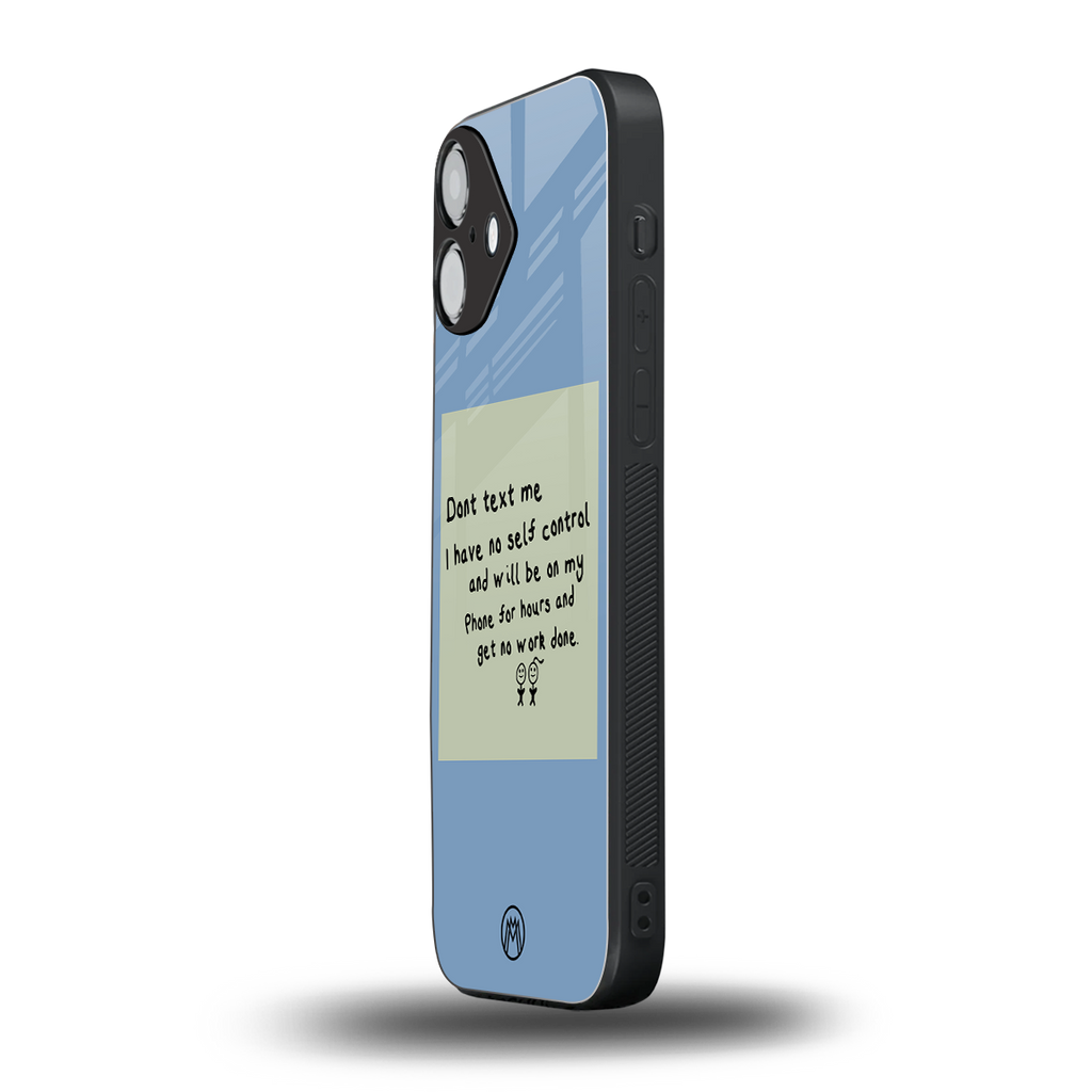 no self control back phone cover | glass case for iphone 16 plus