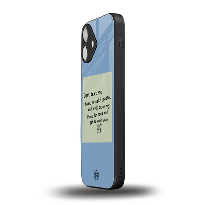 no self control back phone cover | glass case for iphone 16 plus