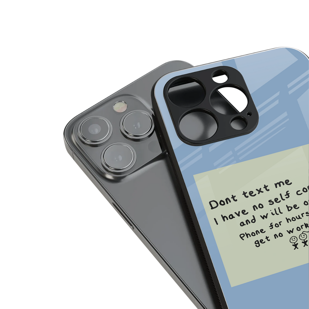 no self control back phone cover | glass case for iphone 13