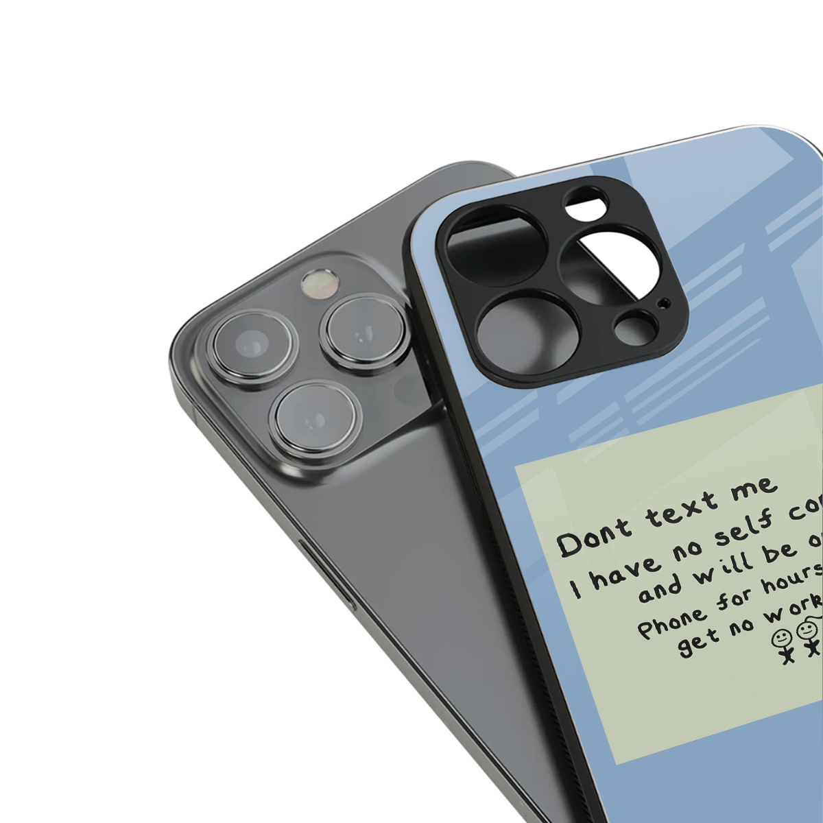 no self control back phone cover | glass case for iphone 13 pro max