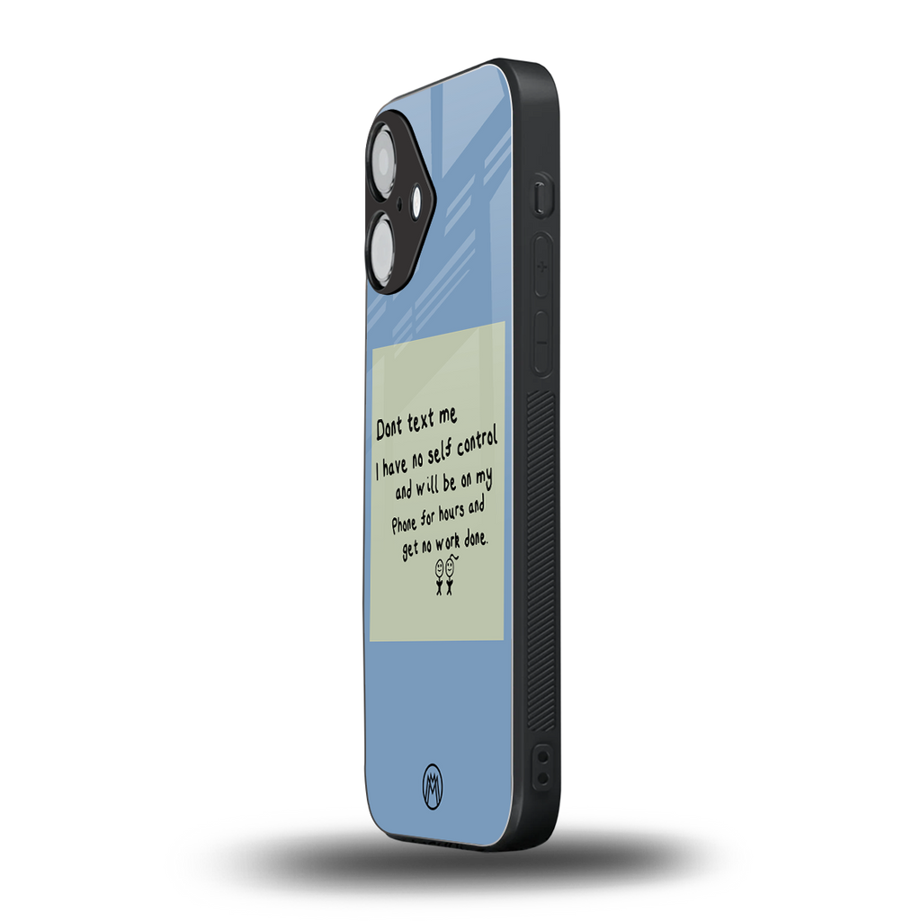 no self control back phone cover | glass case for iphone 16