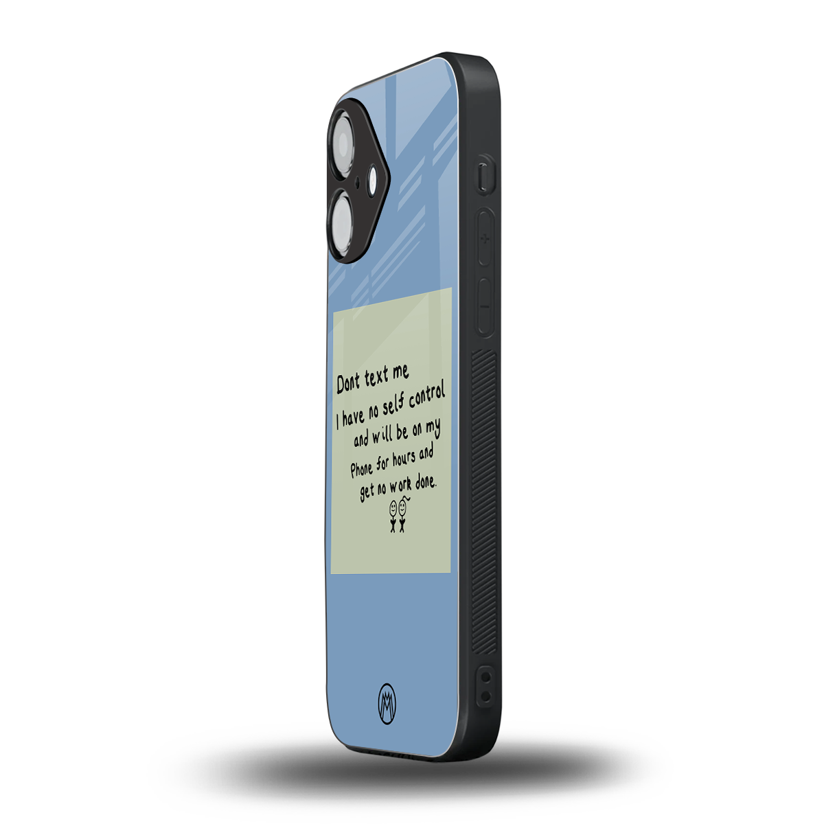 no self control back phone cover | glass case for iphone 16