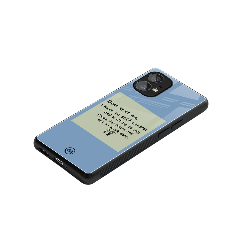 no self control back phone cover | glass case for nothing phone 1
