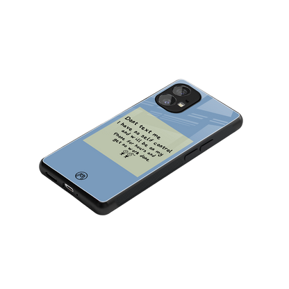 no self control back phone cover | glass case for nothing phone 1