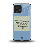 no self control back phone cover | glass case for nothing phone 2