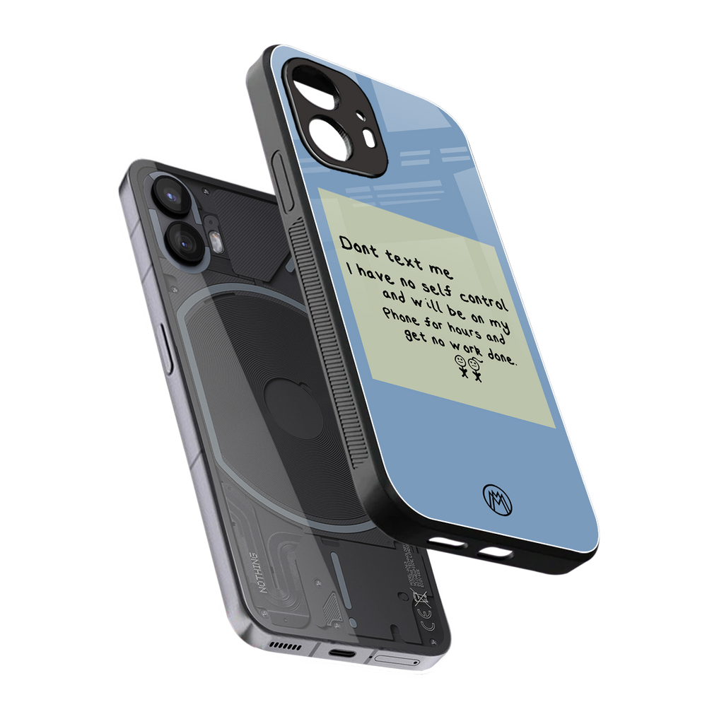 no self control back phone cover | glass case for nothing phone 2