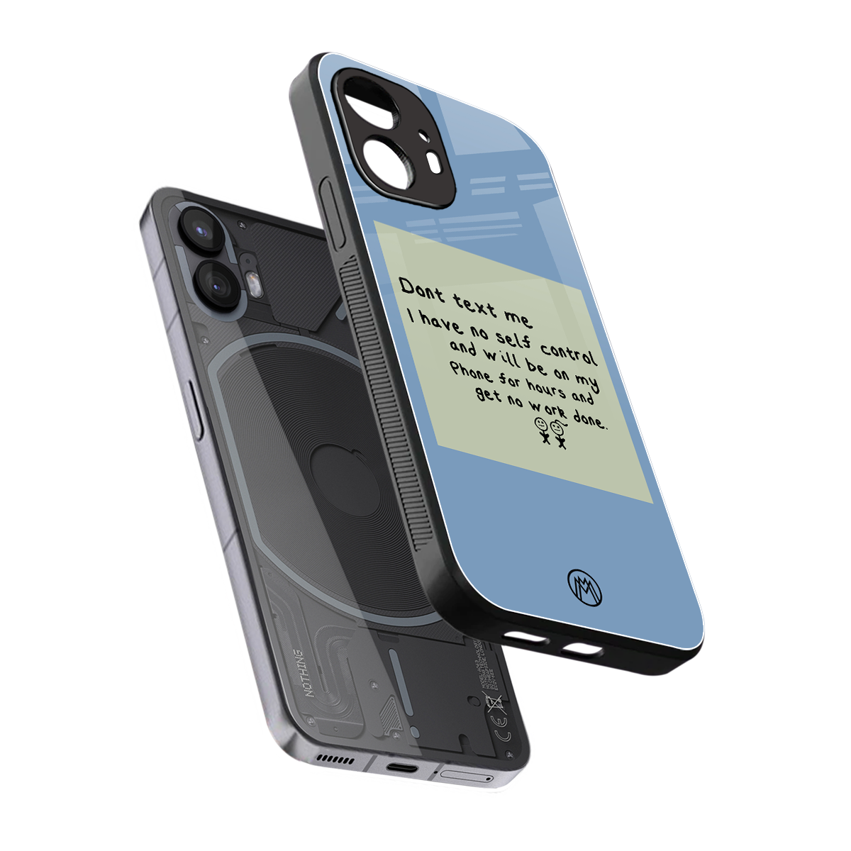 no self control back phone cover | glass case for nothing phone 2