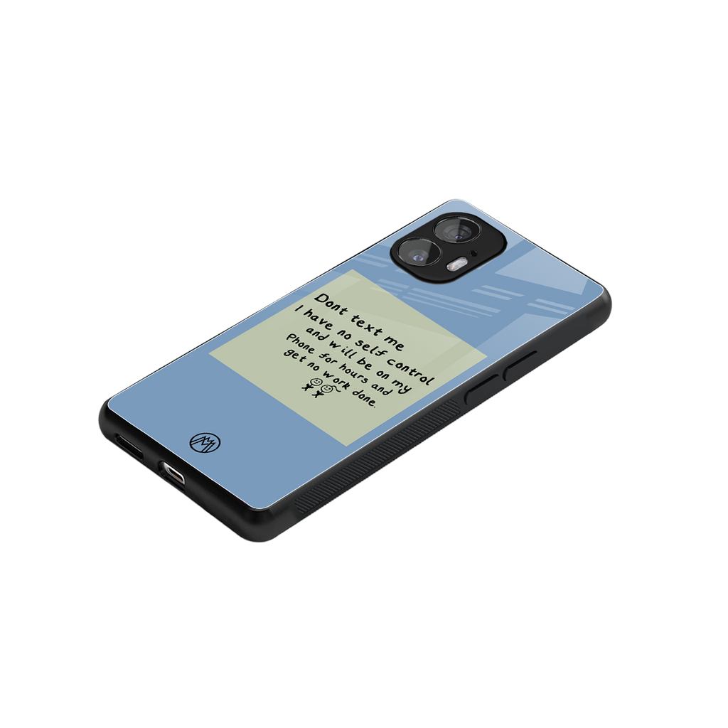 no self control back phone cover | glass case for nothing phone 2