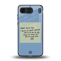 no self control back phone cover | glass case for oneplus nord 4