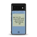 no self control back phone cover | glass case for google pixel 6