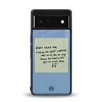 no self control back phone cover | glass case for Google Pixel 6A