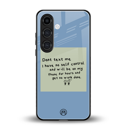 no self control back phone cover | glass case for samsung galaxy s24 plus