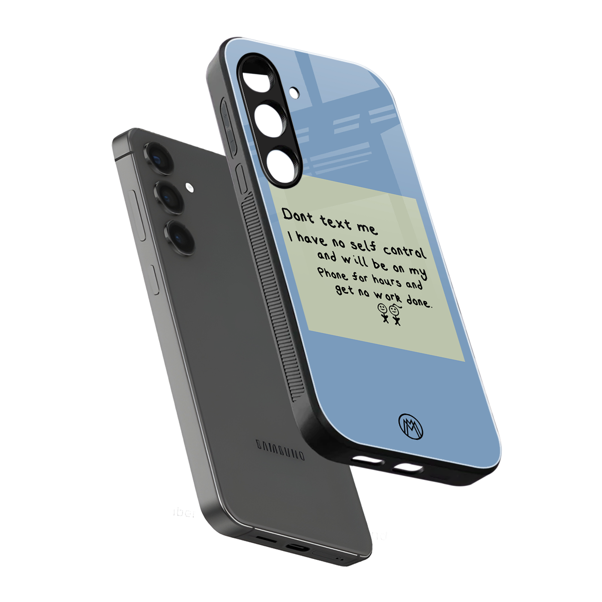 no self control back phone cover | glass case for samsung galaxy s24 plus