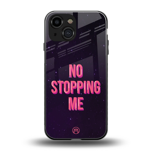 no stopping me back phone cover | glass case for iphone 13 mini