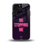 no stopping me back phone cover | glass case for iphone 13 pro max