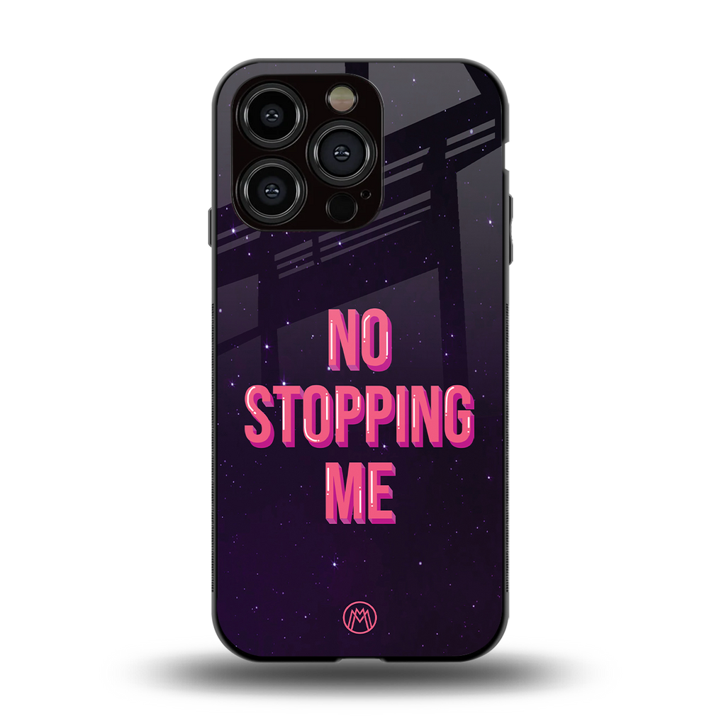 no stopping me back phone cover | glass case for iphone 13 pro