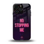 no stopping me back phone cover | glass case for iphone 13 pro