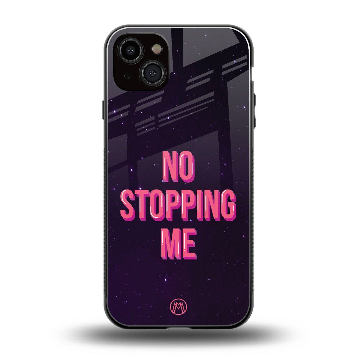 no stopping me back phone cover | glass case for iphone 15 plus