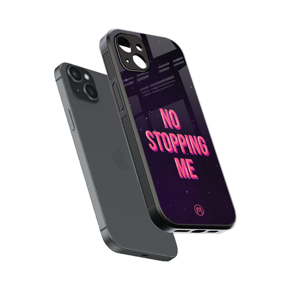 no stopping me back phone cover | glass case for iphone 15 plus