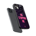 no stopping me back phone cover | glass case for iphone 14 plus