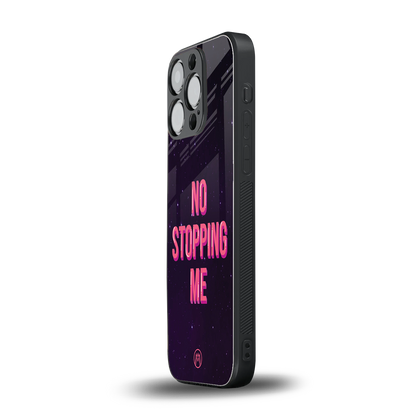 no stopping me back phone cover | glass case for iphone 15 pro