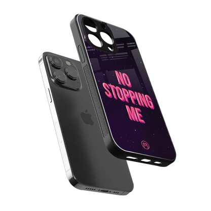 no stopping me back phone cover | glass case for iphone 15 pro
