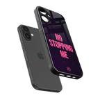 no stopping me back phone cover | glass case for iphone 16 plus