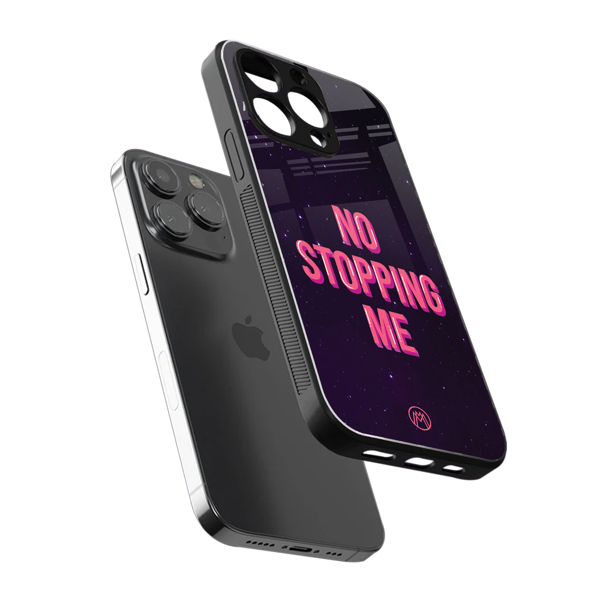 no stopping me back phone cover | glass case for iphone 16 pro max