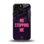 no stopping me back phone cover | glass case for iphone 16 pro