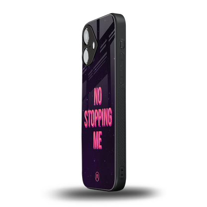 no stopping me back phone cover | glass case for iphone 16