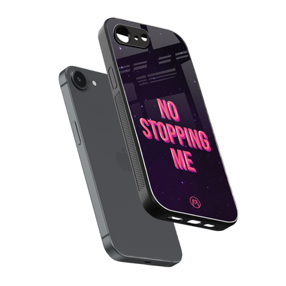 no stopping me back phone cover | glass case for iphone 16e