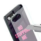 no stopping me back phone cover | glass case for iphone 16e