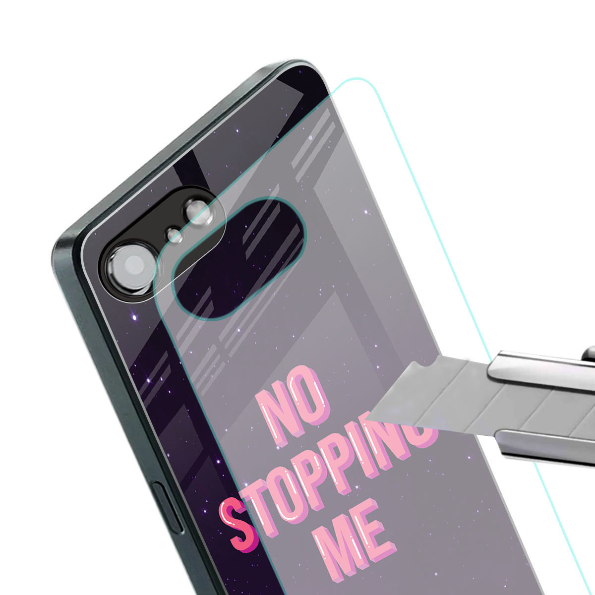no stopping me back phone cover | glass case for iphone 16e