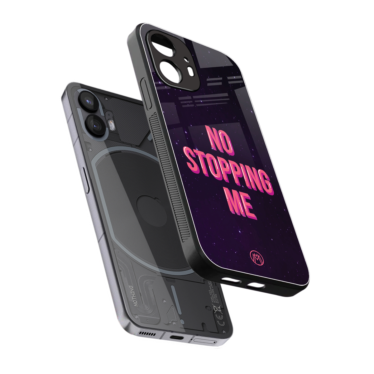 no stopping me back phone cover | glass case for nothing phone 2