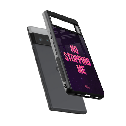 no stopping me back phone cover | glass case for google pixel 6 pro